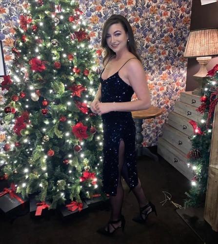 Meghann Scully wearing SWL at Christmas time